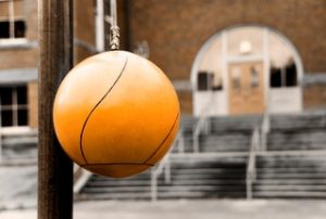 tetherball in front of school